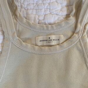 Imogene + Willie vintage white ribbed racerback tank SMALL